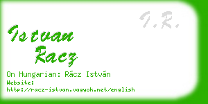 istvan racz business card